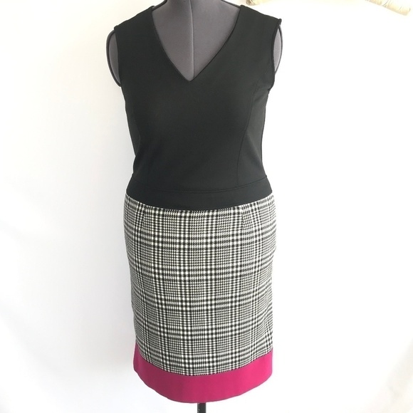 *4/$20* New York & Co Black/Tweed/Pink Dress - Picture 1 of 8